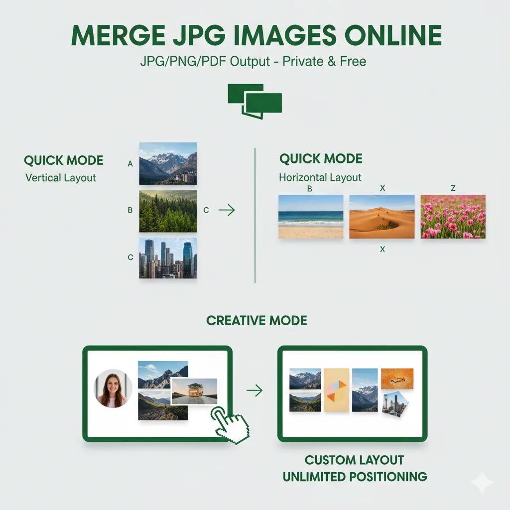 Merge JPG to PDF Online - Free PDF Converter | mergejpg.me