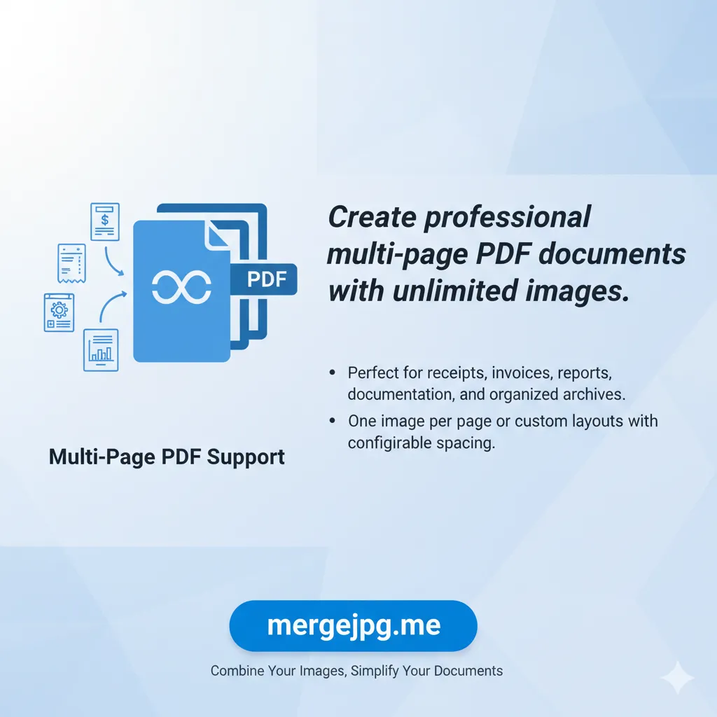 Multi-page PDF creation for documents - mergejpg.me